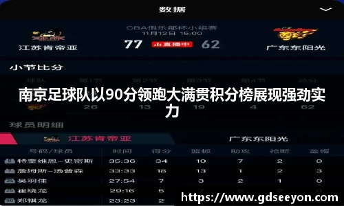 南京足球队以90分领跑大满贯积分榜展现强劲实力